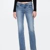 Schmale, gerade Jeans im 90er-Stil mit niedriger Leibhöhe