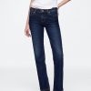 Schmale, gerade Jeans im 90er-Stil mit niedriger Leibhöhe