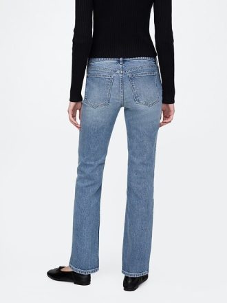 Schmale, gerade Jeans im 90er-Stil mit niedriger Leibhöhe