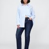 Schmale, gerade Jeans im 90er-Stil mit niedriger Leibhöhe