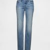 Schmale, gerade Jeans im 90er-Stil mit niedriger Leibhöhe