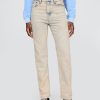 Schmale, gerade Jeans im Stil der 90er mit hohem Bund Schmale, gerade Jeans im Stil der 90er mit hohem Bund