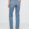 Schmale, gerade Jeans im Stil der 90er mit hohem Bund