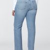 Schmale, gerade Jeans im Stil der 90er mit hohem Bund