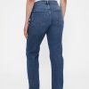 Schmale, gerade Jeans im Stil der 90er mit hohem Bund