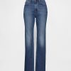 Schmale, gerade Jeans im Stil der 90er mit hohem Bund