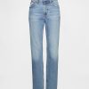 Schmale, gerade Jeans im Stil der 90er mit hohem Bund