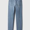 Schmale, gerade Jeans im Stil der 90er mit hohem Bund