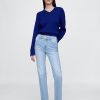 Schmale, gerade Jeans mit hohem Bund im 90er-Stil Schmale, gerade Jeans mit hohem Bund im 90er-Stil