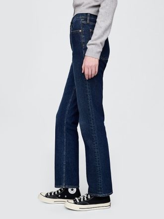 Schmale, gerade Jeans mit hohem Bund im 90er-Stil