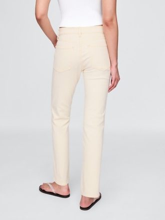 Schmale, gerade Jeans mit hohem Bund im 90er-Stil