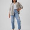 Schmale, gerade Jeans mit hohem Bund im 90er-Stil Schmale, gerade Jeans mit hohem Bund im 90er-Stil