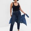 Schmale, gerade Jeans mit hohem Bund im 90er-Stil Schmale, gerade Jeans mit hohem Bund im 90er-Stil