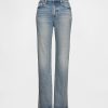 Schmale, gerade Jeans mit hohem Bund im 90er-Stil Schmale, gerade Jeans mit hohem Bund im 90er-Stil