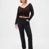 Schmale, gerade Jeans mit hohem Bund im 90er-Stil Schmale, gerade Jeans mit hohem Bund im 90er-Stil