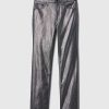Schmale, gerade Jeans mit hohem Bund und Metallic-Effekt im 90er-Stil Schmale, gerade Jeans mit hohem Bund und Metallic-Effekt im 90er-Stil