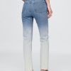 Schmale, gerade Jeans mit hohem Bund und Ombré-Muster im 90er-Stil Schmale, gerade Jeans mit hohem Bund und Ombré-Muster im 90er-Stil