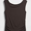 Schulterfreies, gerüschtes Crop-Top