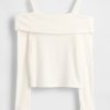 Schulterfreies Softspun-Ripp-Sweatshirt für Kinder Schulterfreies Softspun-Ripp-Sweatshirt für Kinder