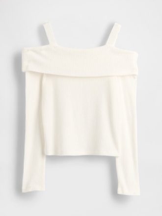 Schulterfreies Softspun-Ripp-Sweatshirt für Kinder