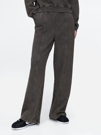 Schwere, gerade geschnittene Sweathose aus French Terry mit Nähten