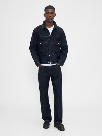 Schwere, lässige Straight-Jeans