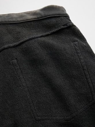 Schwere Sweatpant-Jeans aus French Terry mit weitem Bein