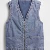 Schwere Utility-Weste aus Denim Schwere Utility-Weste aus Denim