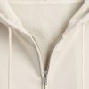 Schwerer French Terry Oversize-Kapuzenpullover mit Reißverschluss Schwerer French Terry Oversize-Kapuzenpullover mit Reißverschluss