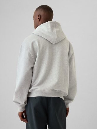 Schwerer Hoodie mit durchgehendem Reißverschluss und Athletic-Logo