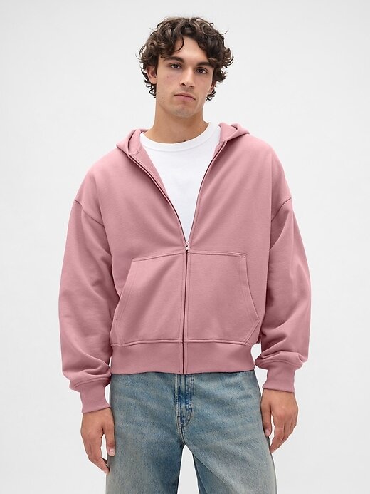 Schwerer Kapuzenpullover mit Reißverschluss Schwerer Kapuzenpullover mit Reißverschluss