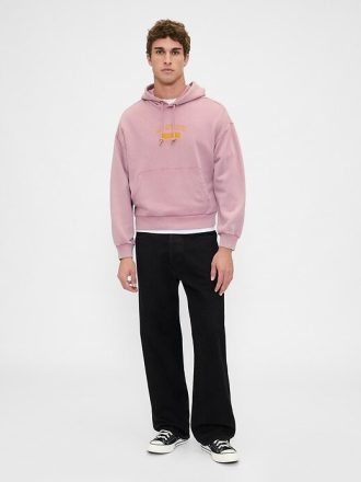 Schwerer Oversize-Hoodie mit Logo