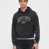 Schwerer Oversize-Kapuzenpullover mit kurzem Logo Schwerer Oversize-Kapuzenpullover mit kurzem Logo