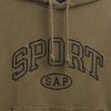 Schwerer Oversize-Kapuzenpullover mit kurzem Logo Schwerer Oversize-Kapuzenpullover mit kurzem Logo