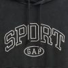 Schwerer Oversize-Kapuzenpullover mit kurzem Logo Schwerer Oversize-Kapuzenpullover mit kurzem Logo