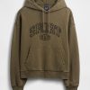 Schwerer Oversize-Kapuzenpullover mit kurzem Logo Schwerer Oversize-Kapuzenpullover mit kurzem Logo