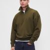 Schwerer Oversize-Pullover mit Viertelreißverschluss Schwerer Oversize-Pullover mit Viertelreißverschluss