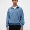 Schwerer Oversize-Pullover mit Viertelreißverschluss Schwerer Oversize-Pullover mit Viertelreißverschluss