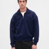 Schwerer Oversize-Pullover mit Viertelreißverschluss Schwerer Oversize-Pullover mit Viertelreißverschluss