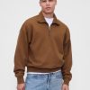 Schwerer Oversize-Pullover mit Viertelreißverschluss Schwerer Oversize-Pullover mit Viertelreißverschluss