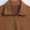 Schwerer Oversize-Pullover mit Viertelreißverschluss Schwerer Oversize-Pullover mit Viertelreißverschluss