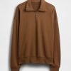 Schwerer Oversize-Pullover mit Viertelreißverschluss Schwerer Oversize-Pullover mit Viertelreißverschluss