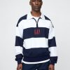 Schwerer Pullover mit gestreiftem Logo Schwerer Pullover mit gestreiftem Logo