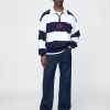 Schwerer Pullover mit gestreiftem Logo Schwerer Pullover mit gestreiftem Logo