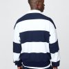 Schwerer Pullover mit gestreiftem Logo Schwerer Pullover mit gestreiftem Logo