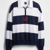 Schwerer Pullover mit gestreiftem Logo Schwerer Pullover mit gestreiftem Logo