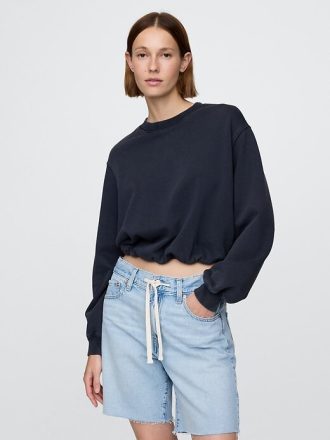 Schweres French-Terry-Sweatshirt mit Bubble-Muster
