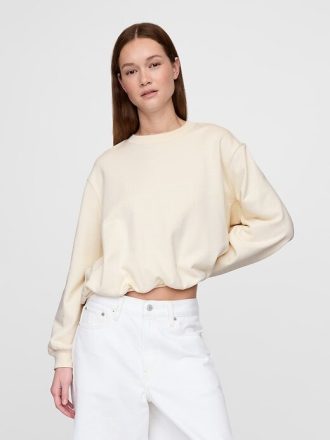 Schweres French-Terry-Sweatshirt mit Bubble-Muster