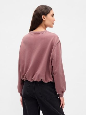 Schweres French-Terry-Sweatshirt mit Bubble-Muster