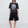 Schweres, kurzes T-Shirt mit Fleetwood Mac-Grafik Schweres, kurzes T-Shirt mit Fleetwood Mac-Grafik
